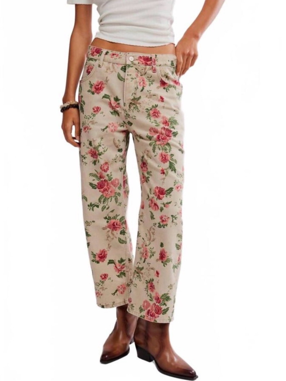 We The Free Deep Trance Printed Jeans - Wallpaper Floral - Picture 3 of 4